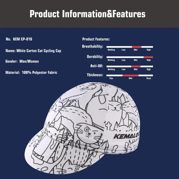 KEMALOCE hommes casquette de cyclisme Anti-UV été élastique séchage rapide