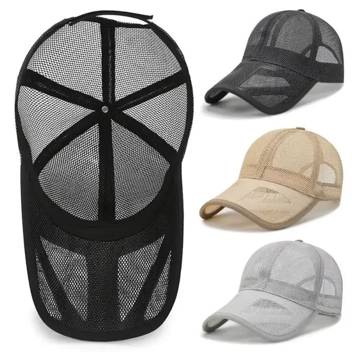Casquettes de protection solaire respirantes – Chapeaux entièrement en maille tendance pour hommes et femmes