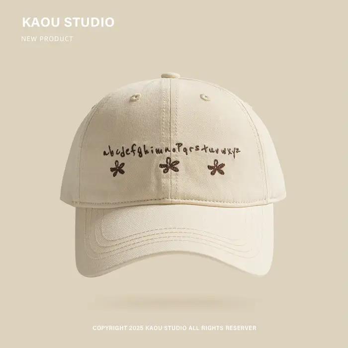 Casquette de Baseball brodée de fleurs coréennes pour femmes
