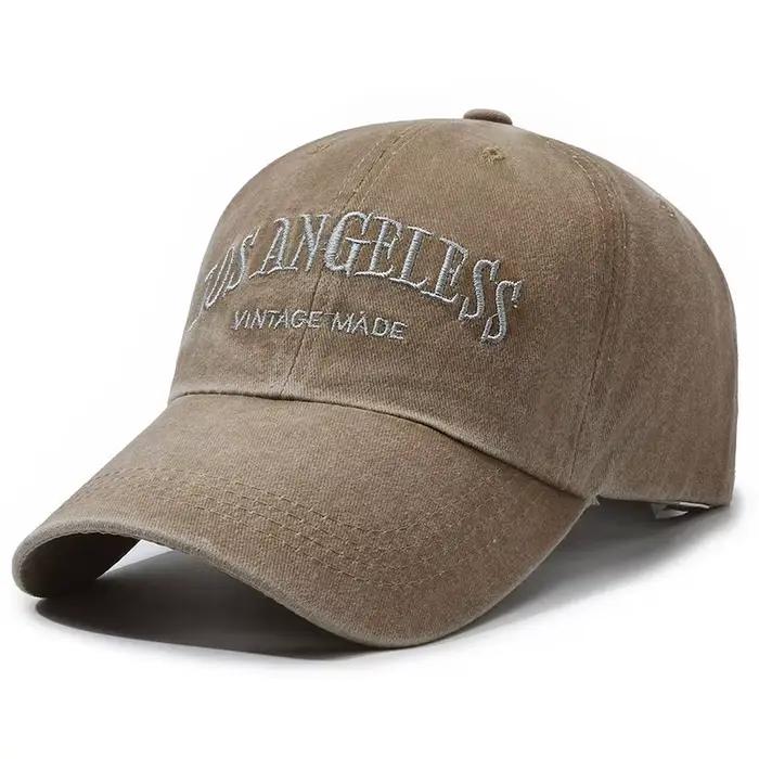 Casquette de baseball rétro américaine pour homme à visière large