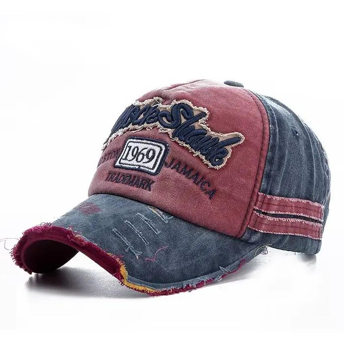 Casquette Rock Shark en coton avec lettres de cowboy pour hommes et femmes, protection solaire réglable, chapeau multifonction pour quatre saisons et voyages