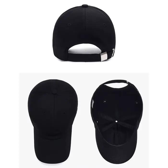 Casquette de baseball FS noire et blanche à imprimé lettres pour hommes