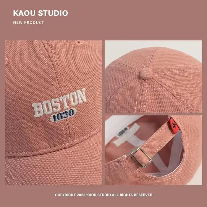 Casquette de baseball Boston 1630 brodée en coton multifonctionnelle pour hommes et femmes occasions extérieures toute l'année