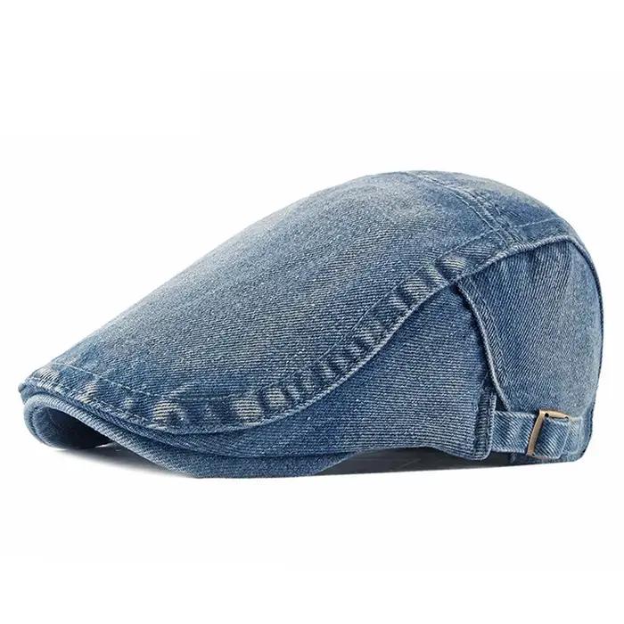 Casquette de journal en Denim de Style japonais pour hommes