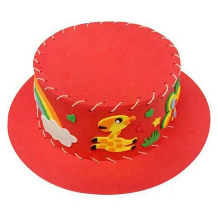 Chapeau EVA fait main pour enfants et adolescents couleurs multicolores jouet éducatif dessin animé occasionnellement adapté à partir de 14 ans