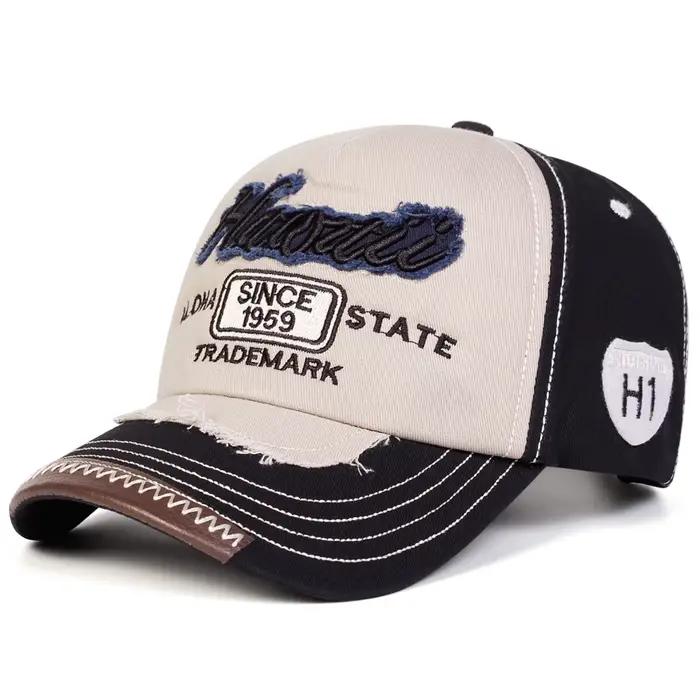 Casquettes de baseball unisexes avec broderie de lettres ALOHA STATE