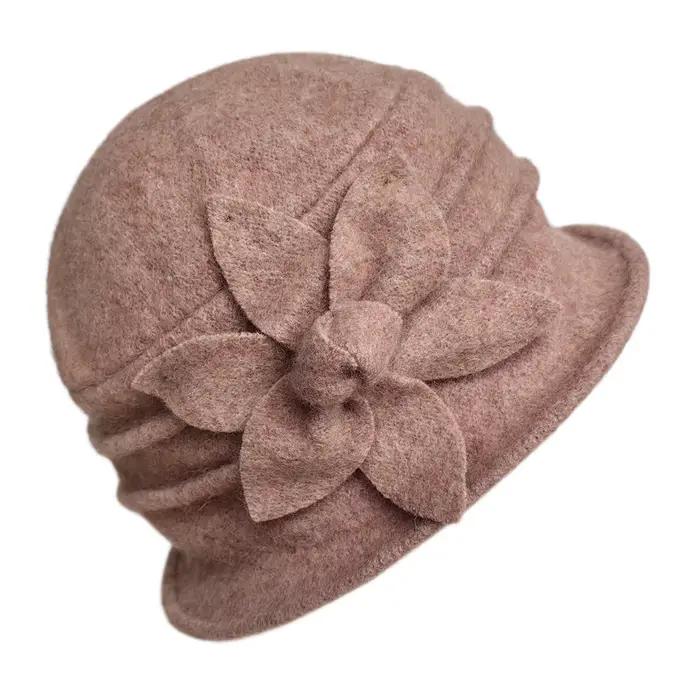 Chapeaux en laine florale élégants pour femmes