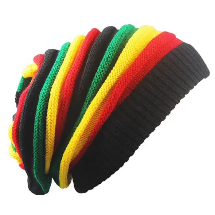 Bonnet en tricot épais extensible en acrylique doux