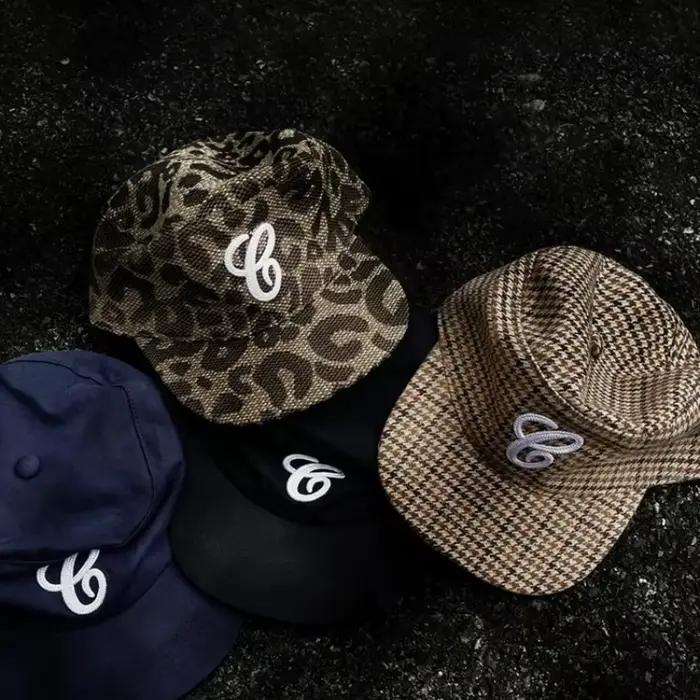 Casquette de Baseball à carreaux imprimé léopard rétro coréen pour femmes