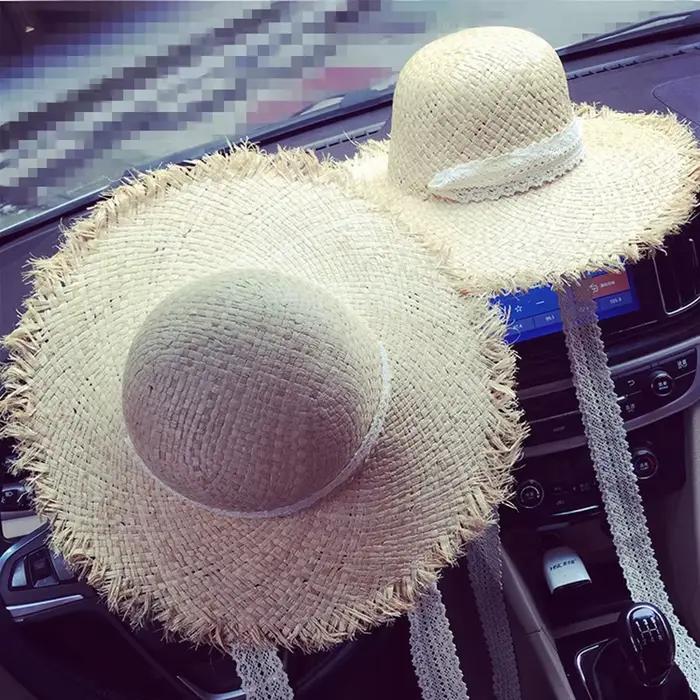 Chapeau d'été en raphia pour femmes