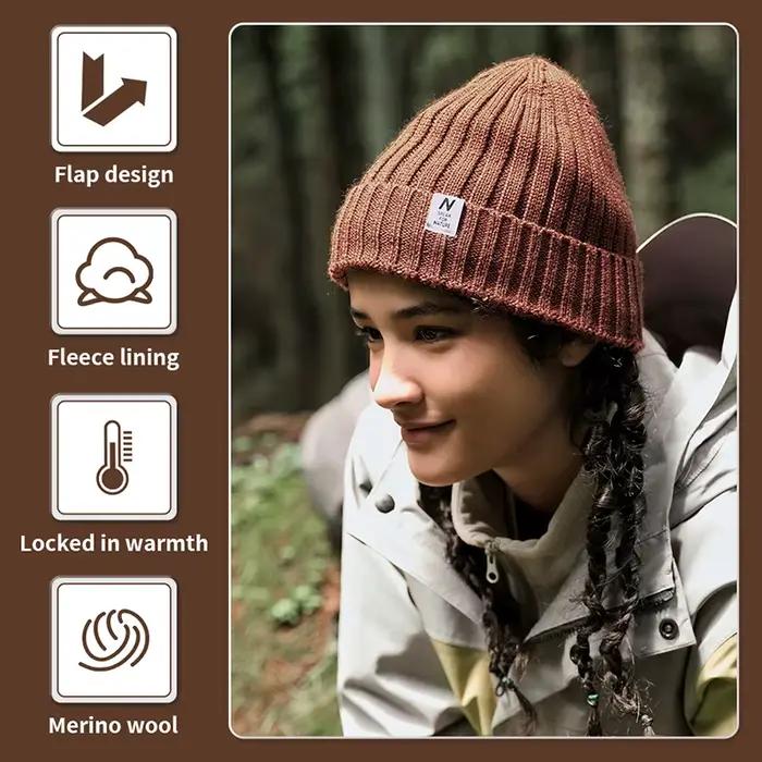 Natureifa-Chapeau en laine coupe-vent unisexe