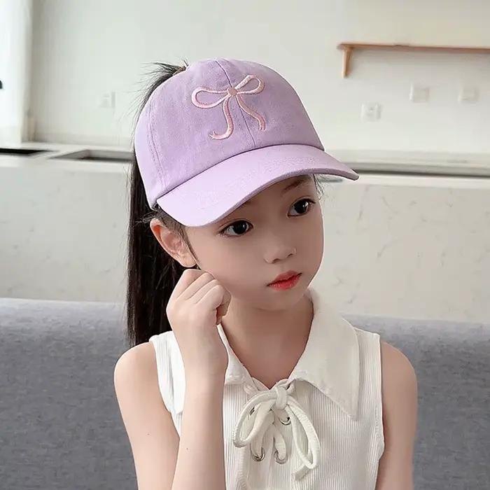 Casquette de Baseball avec nœud doux pour bébé fille