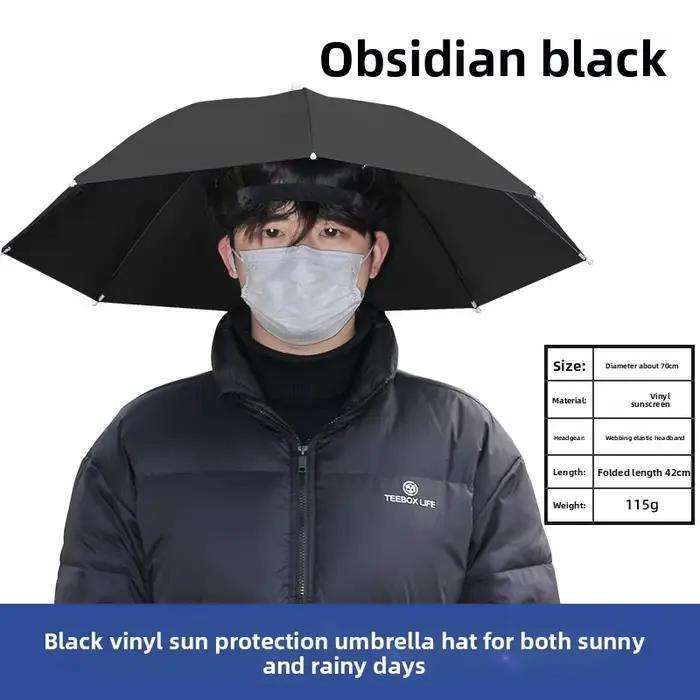 Chapeau parapluie mains libres
