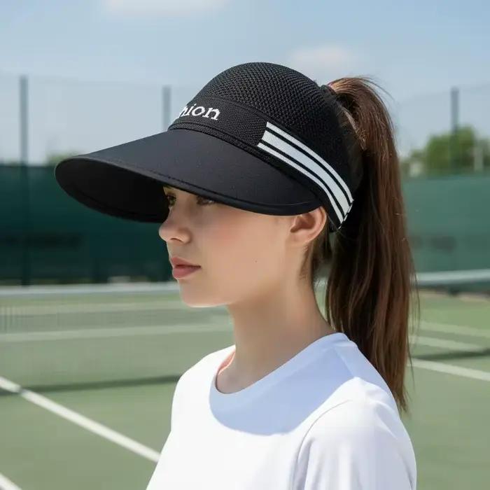 Chapeau de paille demi-ouvert à large bord pour femme