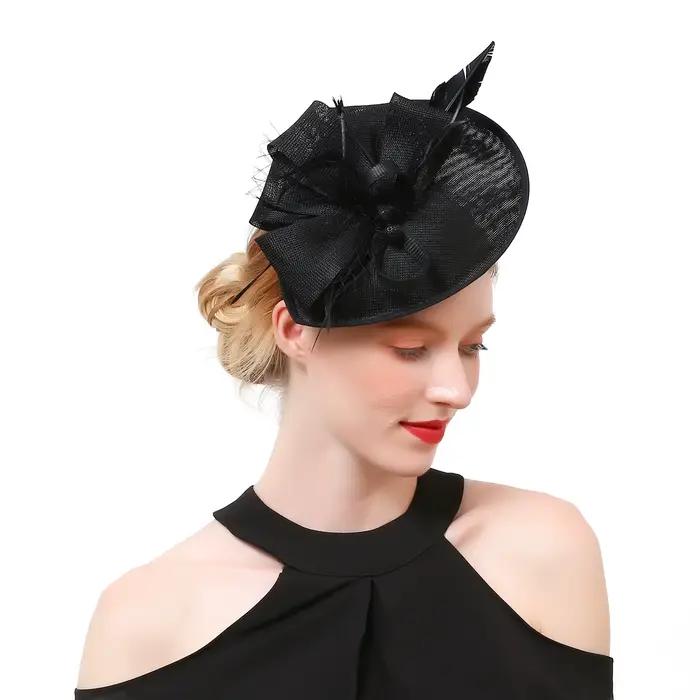 Chapeau formel en forme de larme rapWeave Sinamay Loop