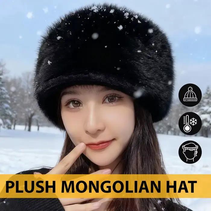 Chaud en plein air fille cache-oreilles femmes chapeaux d'hiver fausse fourrure bandeau moelleux russe casquettes