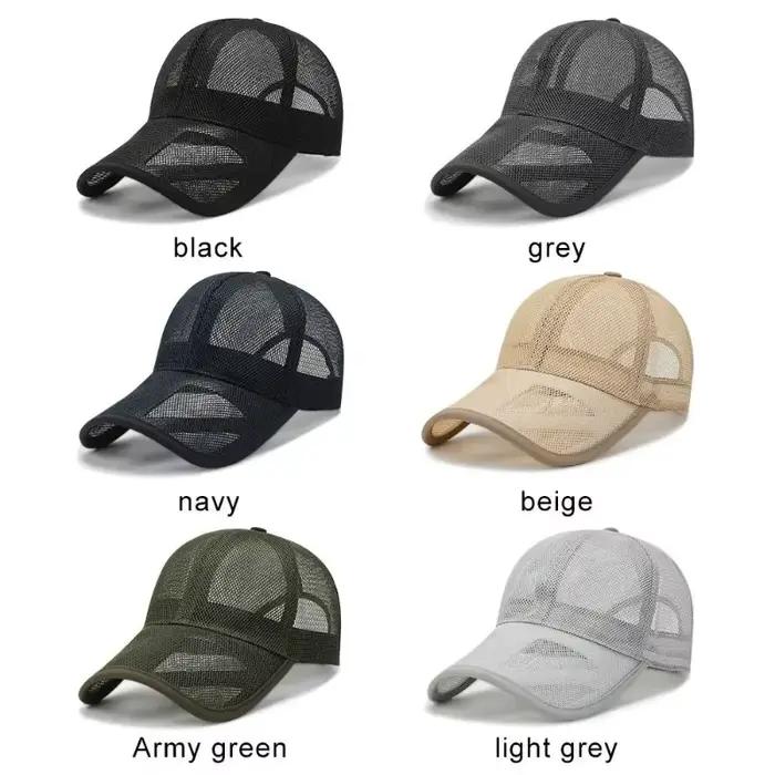 Casquettes de protection solaire respirantes – Chapeaux entièrement en maille tendance pour hommes et femmes
