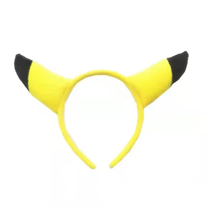 Pokemon Pikachu oreilles mignonnes bandeaux chapeaux Cosplay accessoires de Performance Anime Figure épingles à cheveux fournitures de fête d'anniversaire jouets pour enfants