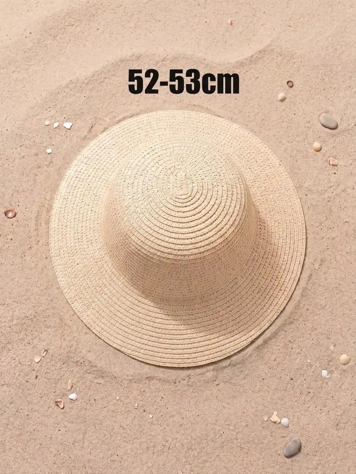 Chapeau de paille beige pour bébé fille