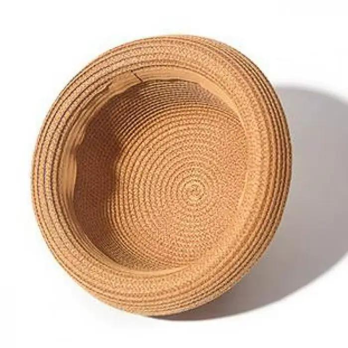 Chapeaux pour femmes été Protection solaire chapeau de paille femme haut rond bord bouclé Parent enfant étudiant parasol voyage