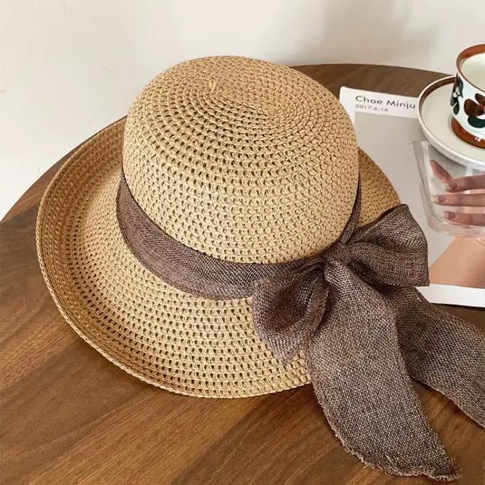 Chapeau vintage pour femme avec nœud