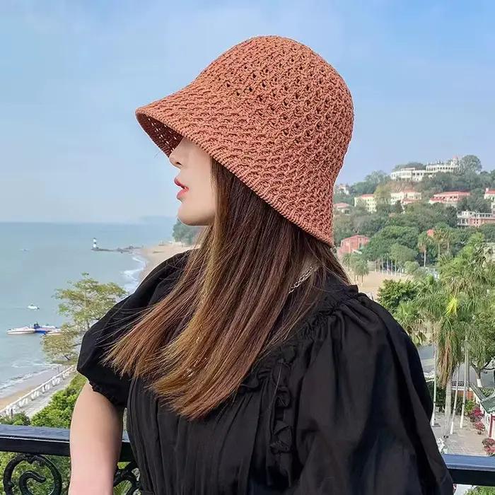 Chapeau d'été en raphia pour femmes