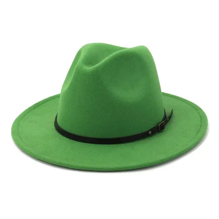 Fedora chapeau femmes hommes automne hiver Vintage feutré Jazz haut chapeaux dames tendance fête mariage Performance casquette Sombreros De Mujer