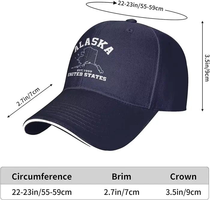 Alaska Est-Casquette de baseball pour hommes et femmes