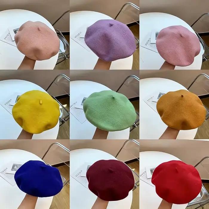 Nouveau Béret en Mélange de Laine 2026 pour Femme – Style Français Classique Couleur Unie – Chaud et Doux – Mode Hiver-Printemps – Chapeau de Peintre – Idéal Cadeau