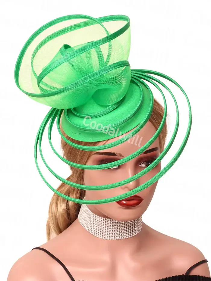 Voile maille Fascinator thé Chapeau élégant femmes Derby fête casque course événement