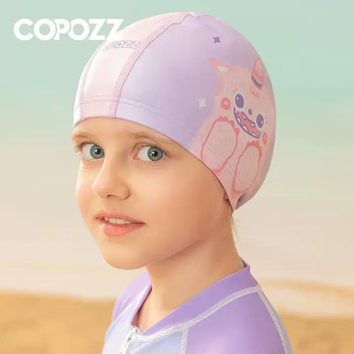 Bonnet de natation en PU imperméable pour enfants