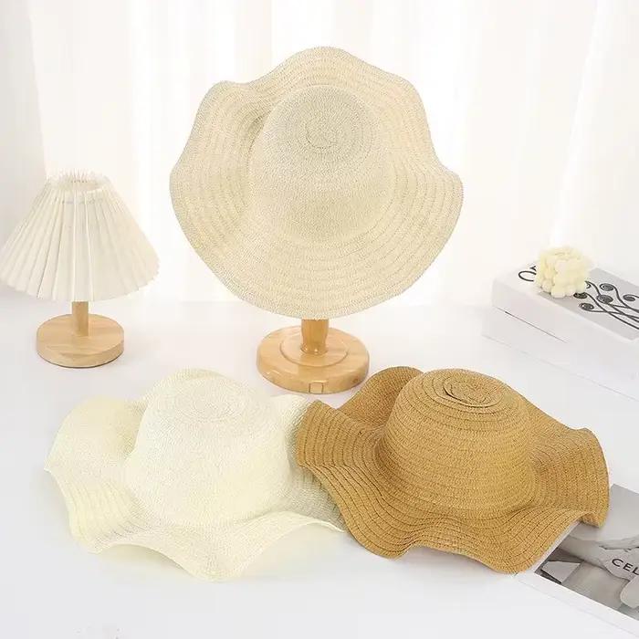 Chapeau de paille bord large femme protection solaire activité plein air vacances plage occassions spéciales