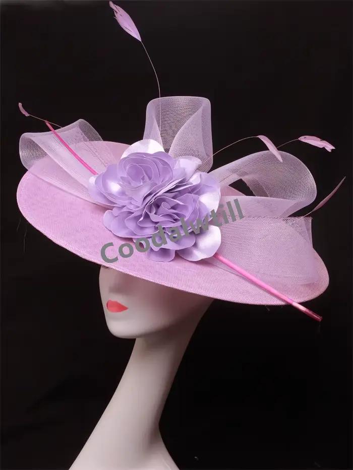 Grande fleur église Fascinator Chapeau femmes mariage