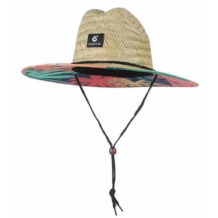 Chapeau de sauveteur en paille tissé pour femme