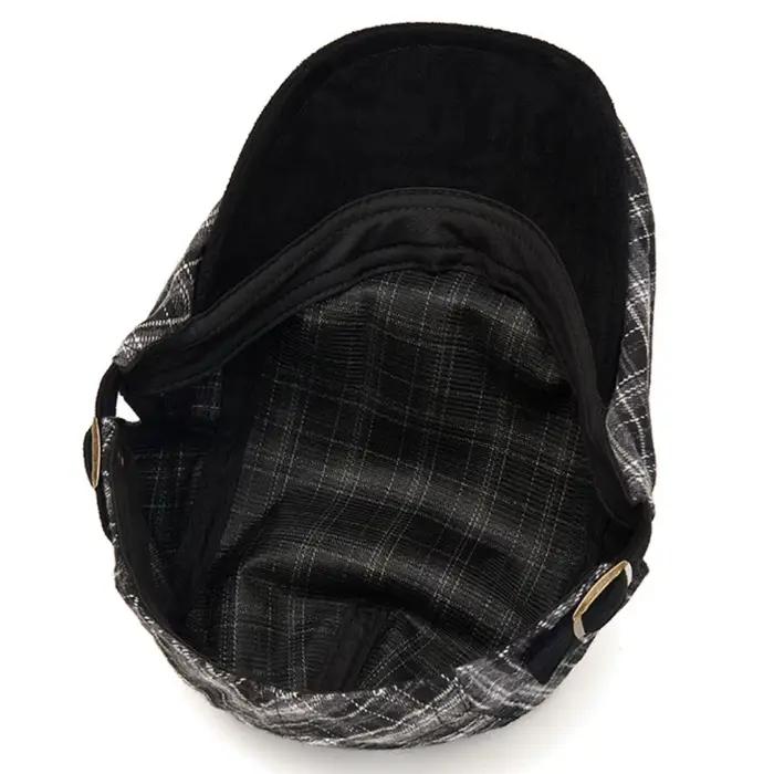 Béret plaid coton polyester réglable pour hommes femmes style rétro chic et décontracté pour toutes les occasions automne hiver