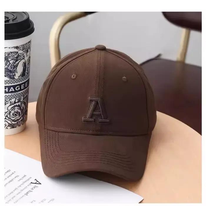Casquette de baseball vintage classique brodée lettre A pour femme