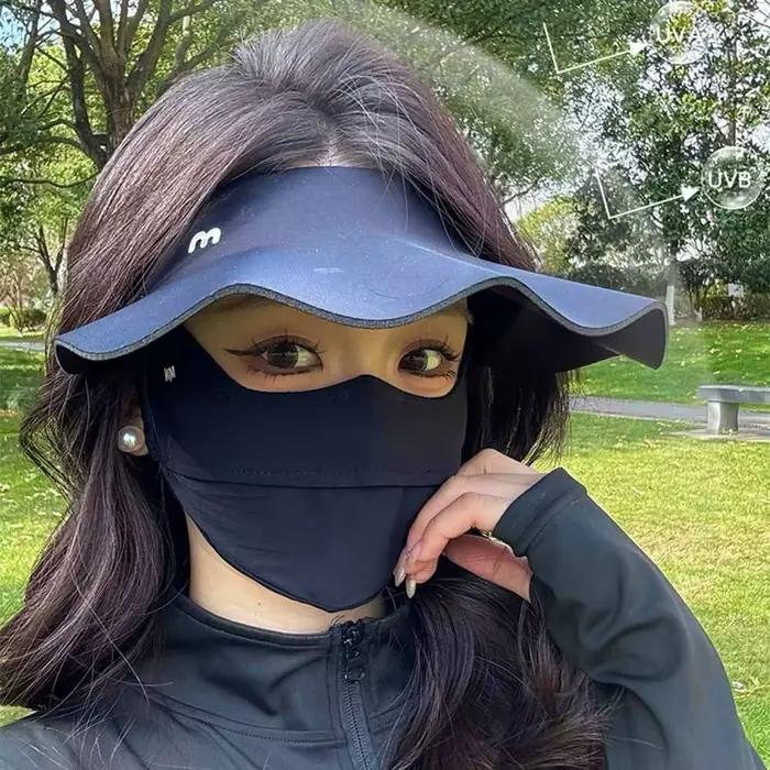 Chapeau de soleil pliable anti-UV à large bord avec protection solaire