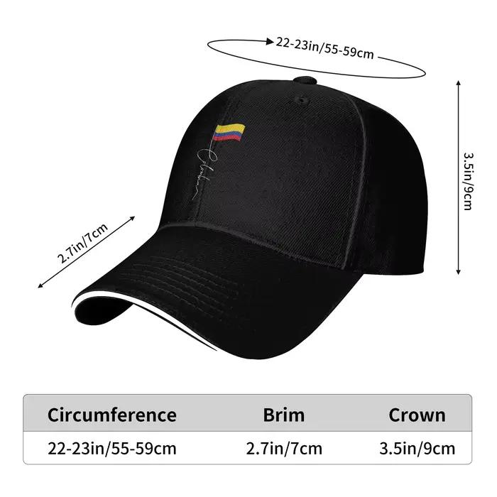 Casquette de baseball décontractée unisexe avec drapeau colombien