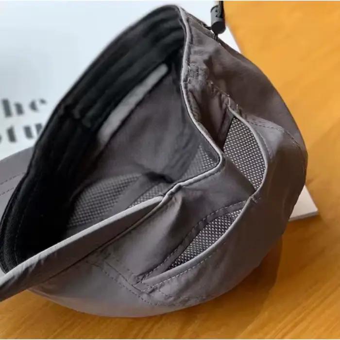 Casquette classique noire à 5 panneaux en maille pour hommes et femmes