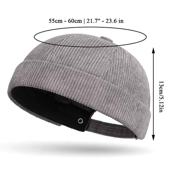 Casquette sans bords en velours côtelé pour hommes et femmes protection solaire occasion décontractée été sport polyvalente garde-robe confortable élégante