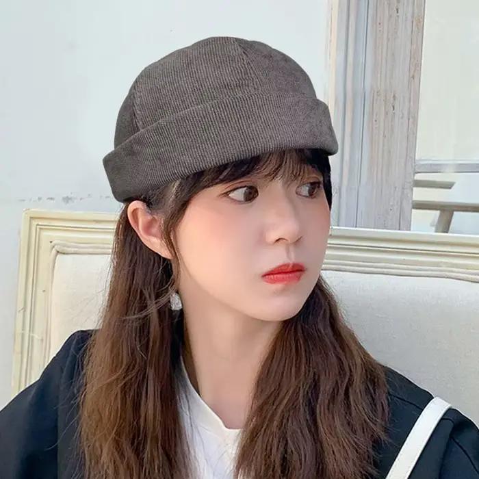 Casquette Skullies en velours côtelé pour hommes et femmes