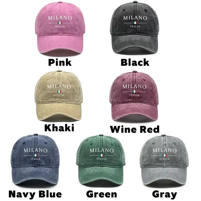 Casquette de baseball avec inscription « MILANO ITALIA »