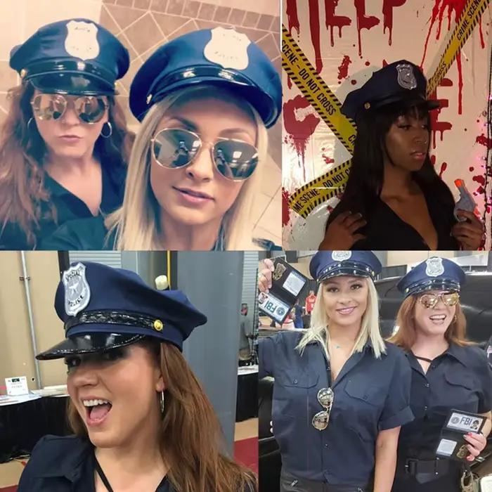 Chapeau octogonal de cosplay chapeau de performance militaire chapeau de police avec insigne chapeau de marin pour adultes quatre saisons événements de cosplay soirées à thème