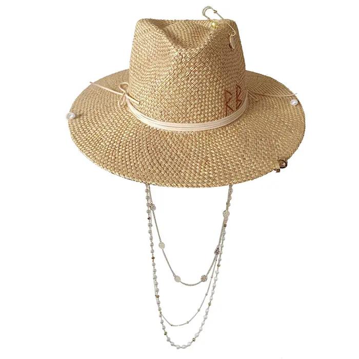 Chapeau de paille classique personnalisé