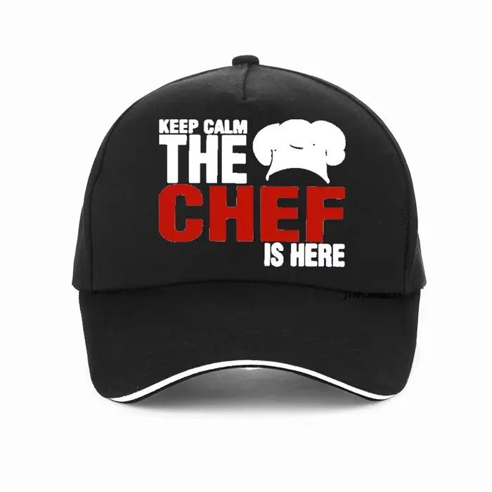 Casquette amusante « Keep Calm The Chef Is Here » pour hommes et femmes