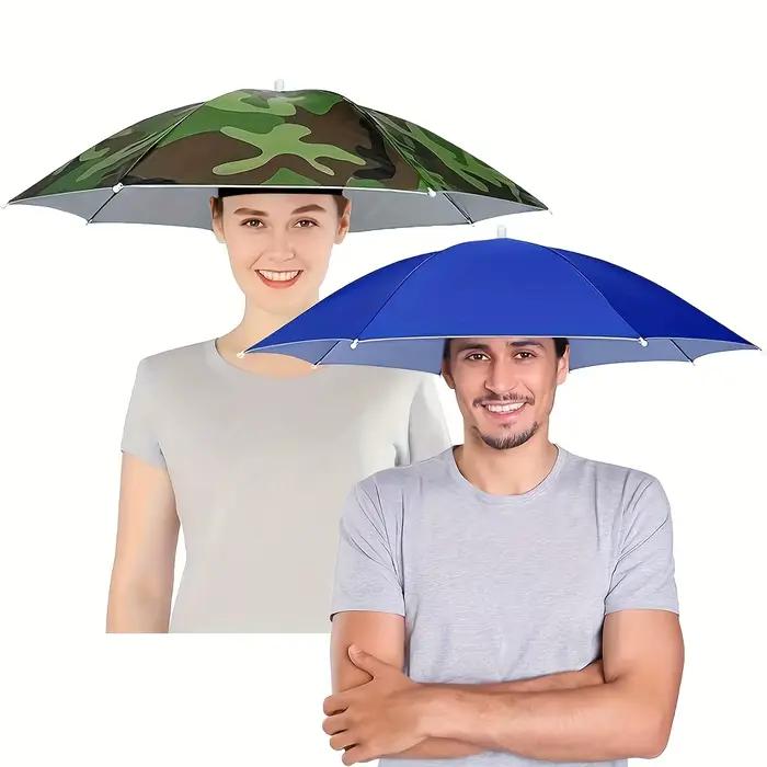 Chapeau parapluie mains libres protection uv bandana confortable camping pêche jardinage randonnée activités plein air
