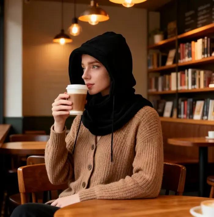 Cagoule d'hiver unisexe en tricot