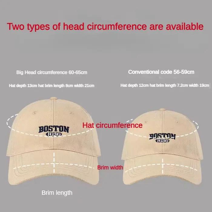 Casquette de baseball Boston 1630 brodée en coton multifonctionnelle pour hommes et femmes occasions extérieures toute l'année