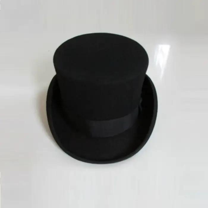 Unisexe zones burg Chapeaux Laine Fedora Steampunk Top Hat intervalles Magicien Casquette Magique Feutre Fedoras
