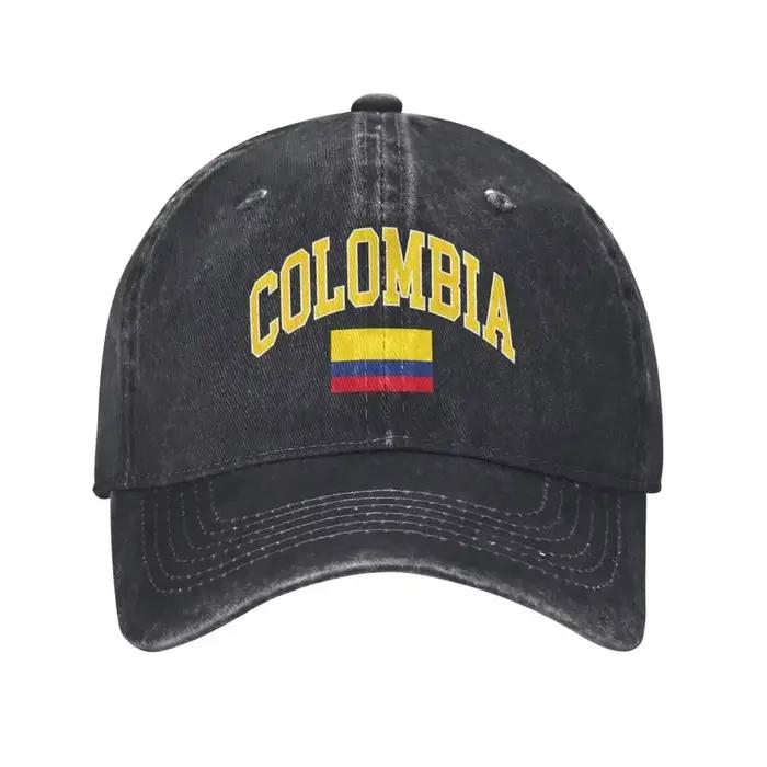 Casquettes de baseball drapeau colombien vintage effet vieilli